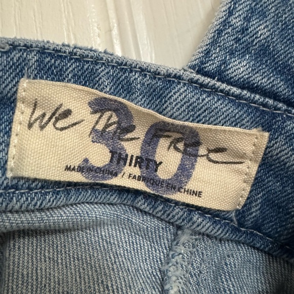 Free People Denim Blue Jean Crop Top Tank Raw
Hem Back Button Bustier - Picture 4 of 8